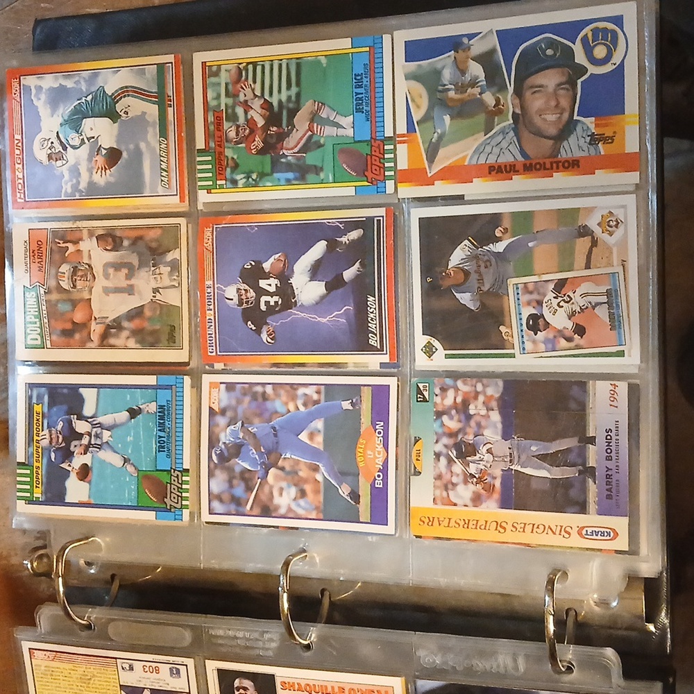 Alot Of Baseball Football Basket Ball And Heavy Metal Cards.